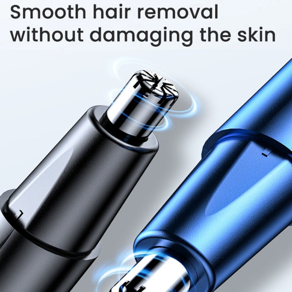 Electric Nose Hair Clipper Rechargeable Washable Portable Travel  Trimmer(Blue)