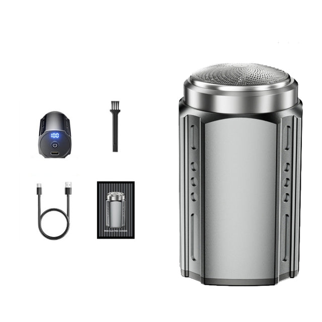Smart Digital Display Electric Shaver Rechargeable Pocket Razor, Spec: 6 Leaf Knife Head Guncolor