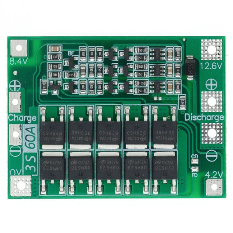 3S 11.1V 12.6V 60A 18650 Li-Ion Battery Charger Protection Board(Enhanced) - Sensor Module by PMC TechLife | Online Shopping South Africa | PMC TechLife
