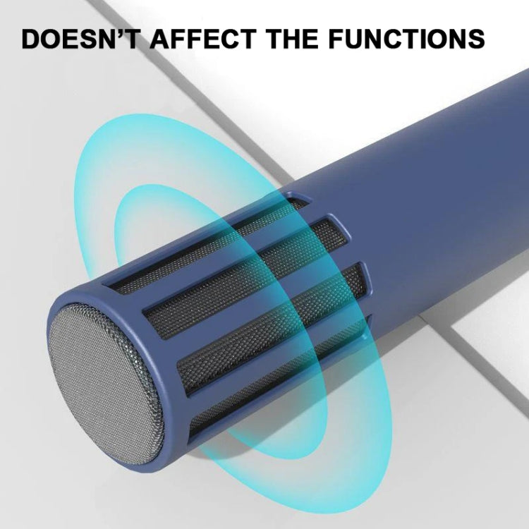 For Teslamic Microphone 1pair Silicone Protective Case Wireless Mic Cover(Midnight Blue)
