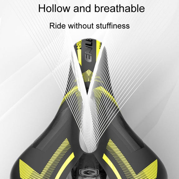 ENLEE E-ZD310 Bicycle Shockproof Cushion Outdoor Cycling Mountain Bike Saddle(Fluorescent Yellow)