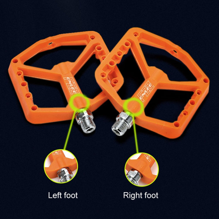ENLEE F228 1pair Bicycle Nylon Pedals Mountain Bike Widened Riding Footrests(Orange) - free shipping - PMc TechLife - Order now!