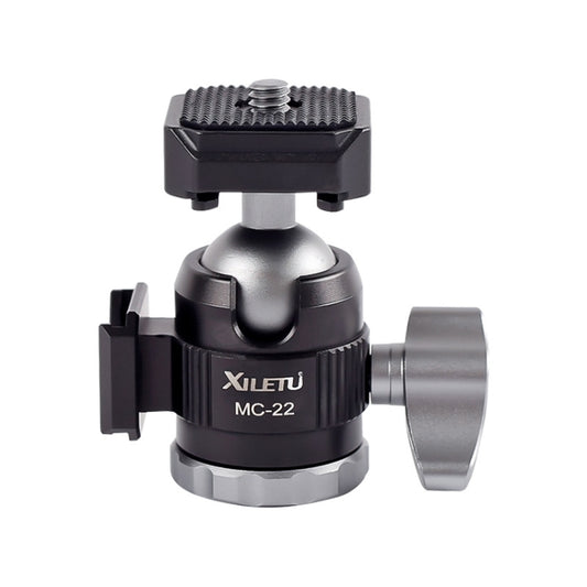 XILETU  MC-22 Mini Tripod Ball Head Double Cold Shoe Design With 1/4 Inch Screw - free shipping - PMC Jewellery - Order now!