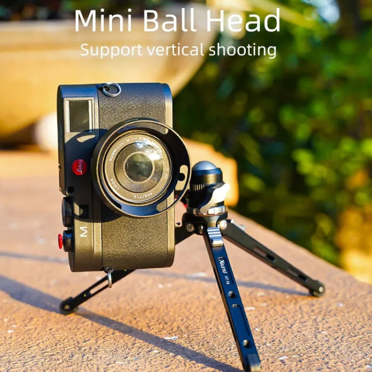 XILETU  MC-22 Mini Tripod Ball Head Double Cold Shoe Design With 1/4 Inch Screw - free shipping - PMC Jewellery - Order now!