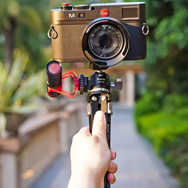 XILETU  MC-22 Mini Tripod Ball Head Double Cold Shoe Design With 1/4 Inch Screw - free shipping - PMC Jewellery - Order now!