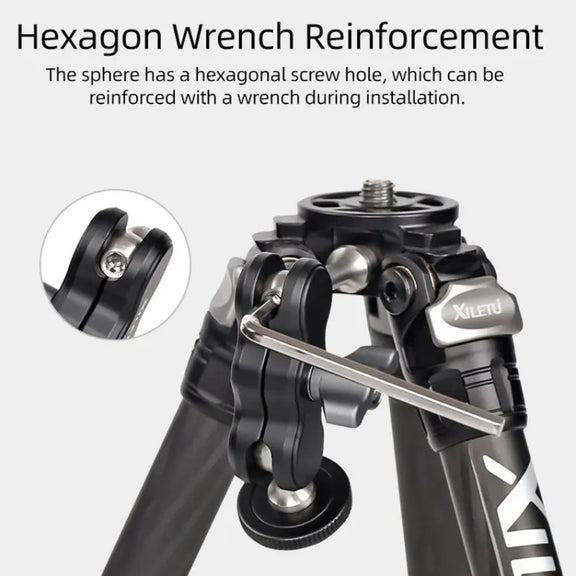 XILETU  TM Series Magic Arm With Dual Ballhead Camera Video Monitor Mount Adapter TM-4