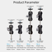 XILETU  TM Series Magic Arm With Dual Ballhead Camera Video Monitor Mount Adapter TM-4