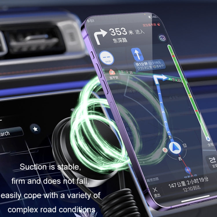 Magsafe Electric Suction Cup Magnetic Mobile Phone Car Navigation Holder(Black) - Car Holders by PMC TechLife | Online Shopping South Africa | PMC TechLife | Buy Now Pay Later Mobicred