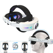 For Meta Quest 3 USB Rechargeable RGB Lighting Effect Adjustable Foldable Headset(Elite)