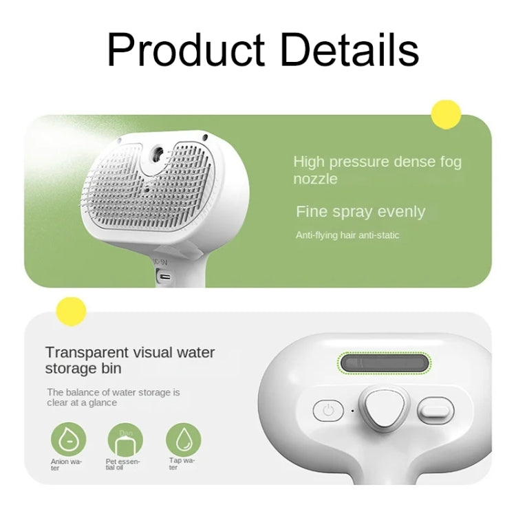 RK56 USB Charging Spray Pet Grooming Comb Cat and Dog Hair Removal Tool Pet Products(White)