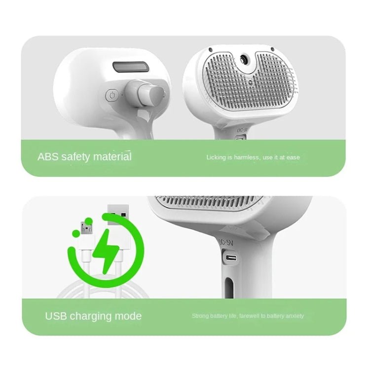 RK56 USB Charging Spray Pet Grooming Comb Cat and Dog Hair Removal Tool Pet Products(White)