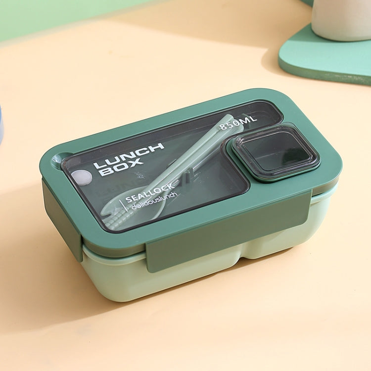 Rectangle Microwaveable Lunch Box Hermetic Bento Box with Spoon Chopsticks(Green) - free shipping - PMC TechLife - Order now!