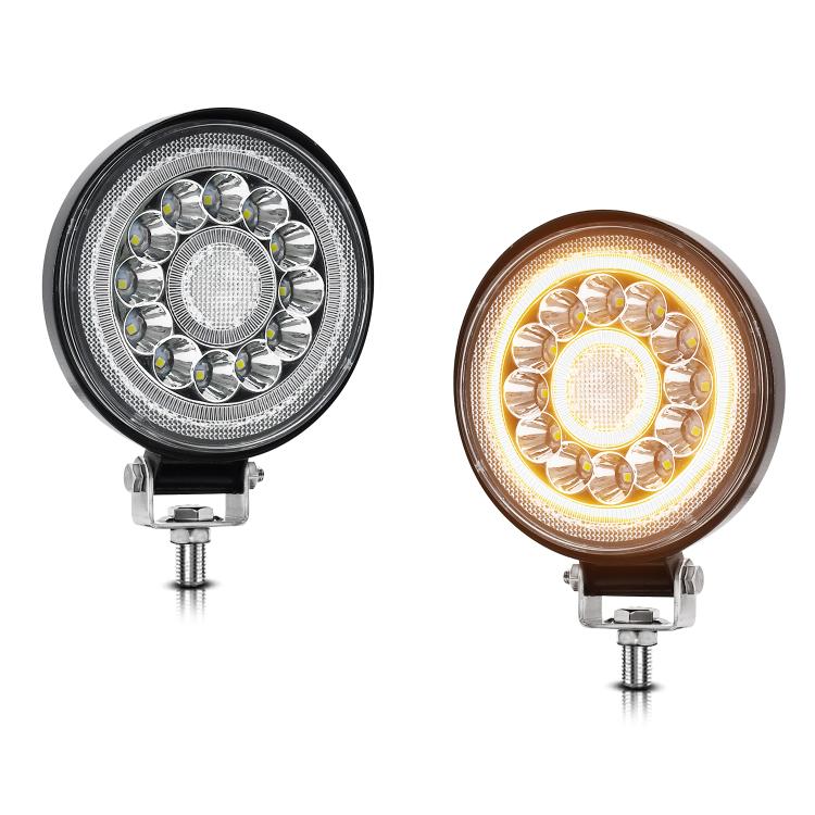4 Inch Round Mixed Luminous Double-Circle Angel Eye Work Light(E10 1pair) - free shipping - PMc TechLife - Order now!