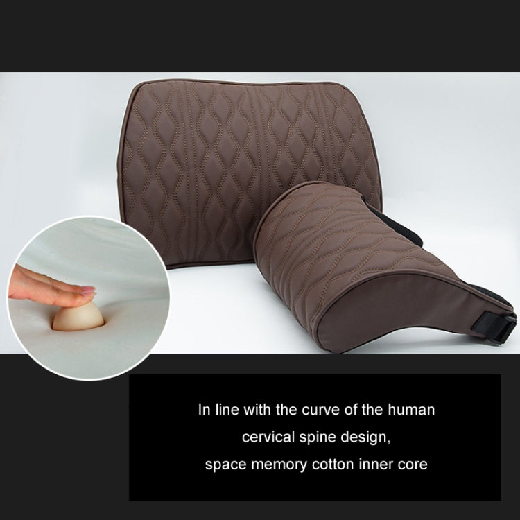 Car Seat Memory Foam Support Cushion, Color: Coffee Headrest - Seat Accessories by PMC TechLife | Online Shopping South Africa | PMC TechLife | Buy Now Pay Later Mobicred