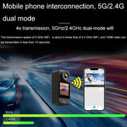4K/30FPS 5G/2.4G HD Night Video Outdoor Water-resistant Riding Record Thumb Camera, Spec: Battery Black