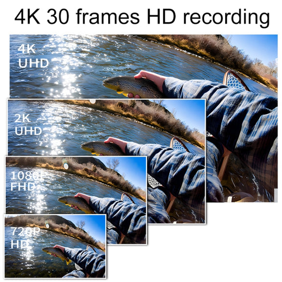 4K/30FPS 5G/2.4G HD Night Video Outdoor Water-resistant Riding Record Thumb Camera, Spec: Standard Black