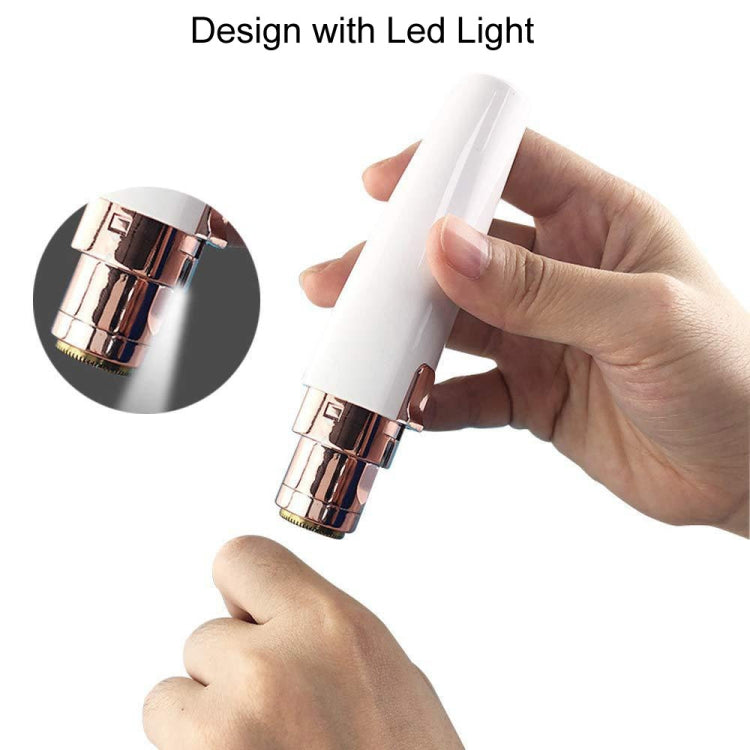 2 In 1 Electrical Eyebrow Trimmer Ladies Shaver Eyebrow Shapers, Model: USB Charging White - Hair Removal by PMC TechLife | Online Shopping South Africa | PMC TechLife | Buy Now Pay Later Mobicred