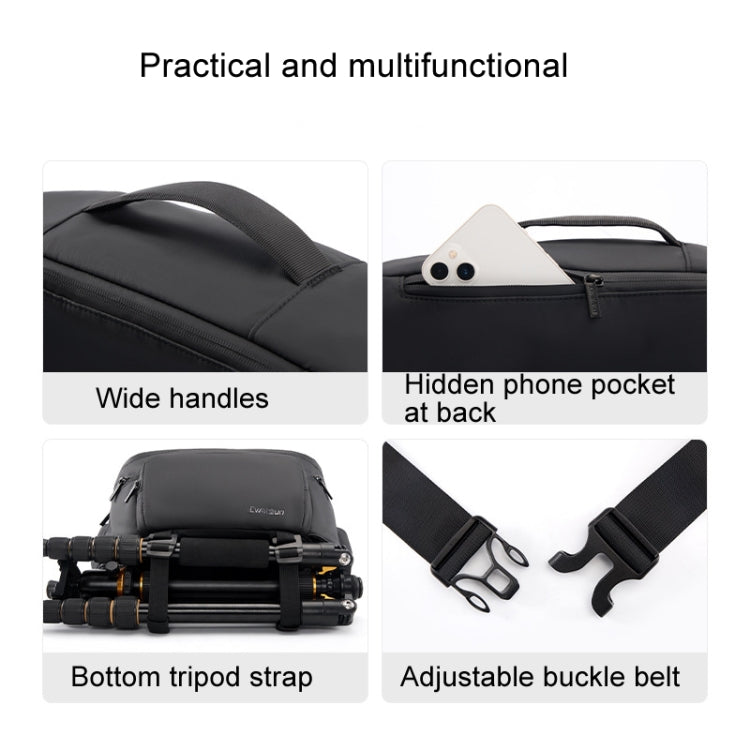 Cwatcun D105 Large Multi-functional Camera Waist Pack Simple and Lightweight Microslr Camera Bag Casual Waterproof Storage Bag - free shipping - PMC Jewellery - Order now!