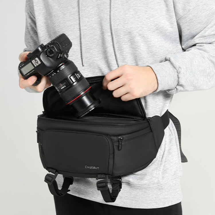 Cwatcun D105 Large Multi-functional Camera Waist Pack Simple and Lightweight Microslr Camera Bag Casual Waterproof Storage Bag - free shipping - PMC TechLife - Order now!