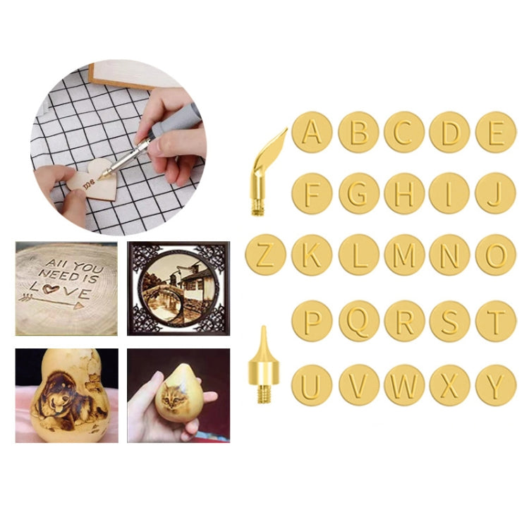 28 In 1 Wood Burning Solder Tips Uppercase Alphabet Chiseled Tips Blades Pyrography Tool - Soldering Iron Tip by PMc TechLife | Online Shopping South Africa | PMc TechLife | Buy Now Pay Later Mobicred