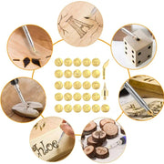 28 In 1 Wood Burning Solder Tips Uppercase Alphabet Chiseled Tips Blades Pyrography Tool