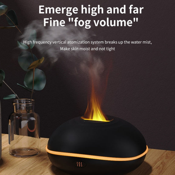 SD13 200ML Car USB Flame Aromatherapy Diffuser Home LED Night Light Silent Mist Humidifier(White)