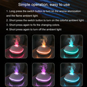 SD13 200ML Car USB Flame Aromatherapy Diffuser Home LED Night Light Silent Mist Humidifier(White)