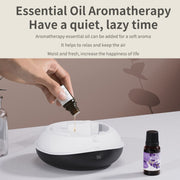 SD13 200ML Car USB Flame Aromatherapy Diffuser Home LED Night Light Silent Mist Humidifier(White)