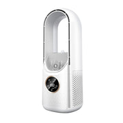 Desk Bladeless Humidification Electric Fan Six Gear Adjustable with LED Light Timing Function(White)