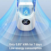 Desk Bladeless Humidification Electric Fan Six Gear Adjustable with LED Light Timing Function(White)