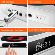 Kecag KC-918 Bluetooth CD Player Rechargeable Touchscreen Headphone Small Music Walkman(Black)