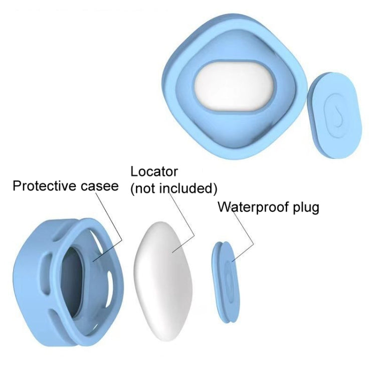 For Samsung Galaxy SmartTag Positioning Tracker Life Waterproof Silicone Protective Case(Black) - SmartTag Accessories by PMC TechLife | Online Shopping South Africa | PMC TechLife