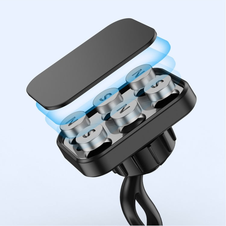 Double-headed 360 Degree Car Magnetic Mobile Phone Navigation Holder(Gray) - Car Holders by PMC TechLife | Online Shopping South Africa | PMC TechLife | Buy Now Pay Later Mobicred