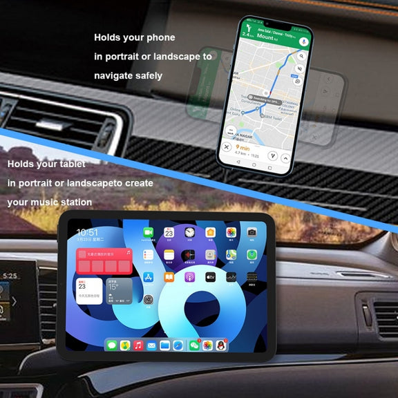 Flat Adhesive Magnetic Car Mobile Phone Navigation Holder(Black)