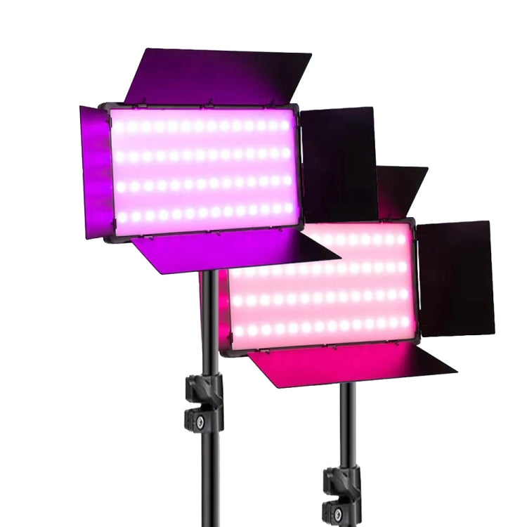 280+52 LEDs RGB Adjustable Live Shooting Fill Light Phone SLR Photography Lamp, EU Plug, Spec: 10 inch