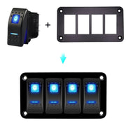 Road Aluminum Rocker Switch Panel Housing Bracket for Narva Type Boats Automotive Switch Parts, Specification: 4 Holes