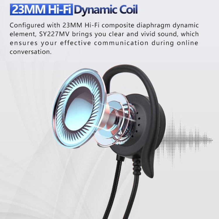 SOYTO SY227 Single-side Operator Ear Hook Headset Corded Computer Headset, Interfaces: Separation USB Wire Control - Microphones & Headsets by SOYTO | Online Shopping South Africa | PMC Jewellery | Buy Now Pay Later Mobicred