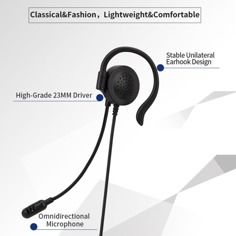 SOYTO SY227 Single-side Operator Ear Hook Headset Corded Computer Headset, Interfaces: Separation USB Wire Control - Microphones & Headsets by SOYTO | Online Shopping South Africa | PMC TechLife | Buy Now Pay Later Mobicred