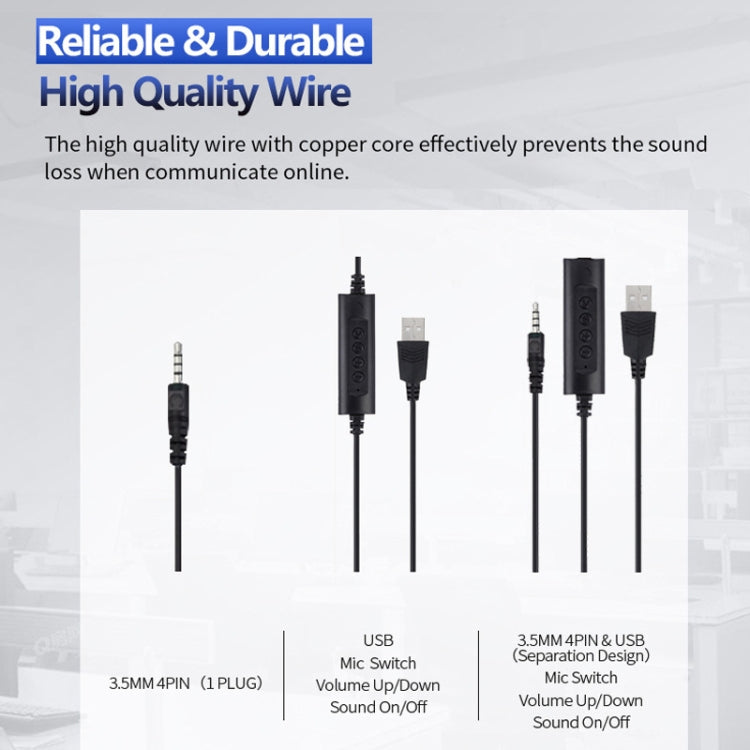 SOYTO SY227 Single-side Operator Ear Hook Headset Corded Computer Headset, Interfaces: Separation USB Wire Control - Microphones & Headsets by SOYTO | Online Shopping South Africa | PMC Jewellery | Buy Now Pay Later Mobicred