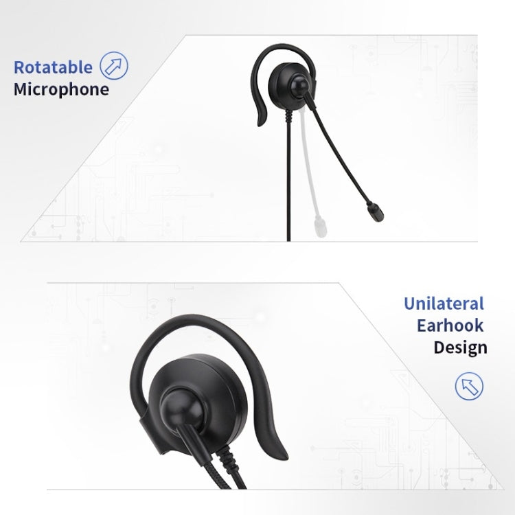 SOYTO SY227 Single-side Operator Ear Hook Headset Corded Computer Headset, Interfaces: Separation USB Wire Control - Microphones & Headsets by SOYTO | Online Shopping South Africa | PMC Jewellery | Buy Now Pay Later Mobicred