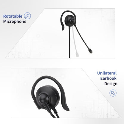 SOYTO SY227 Single-side Operator Ear Hook Headset Corded Computer Headset, Interfaces: Separation USB Wire Control - Microphones & Headsets by SOYTO | Online Shopping South Africa | PMC Jewellery | Buy Now Pay Later Mobicred