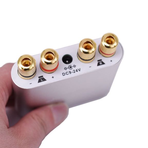100W+100W Bluetooth Audio Digital Amplifier Board Module AUX USB External Sound Card(Silver)