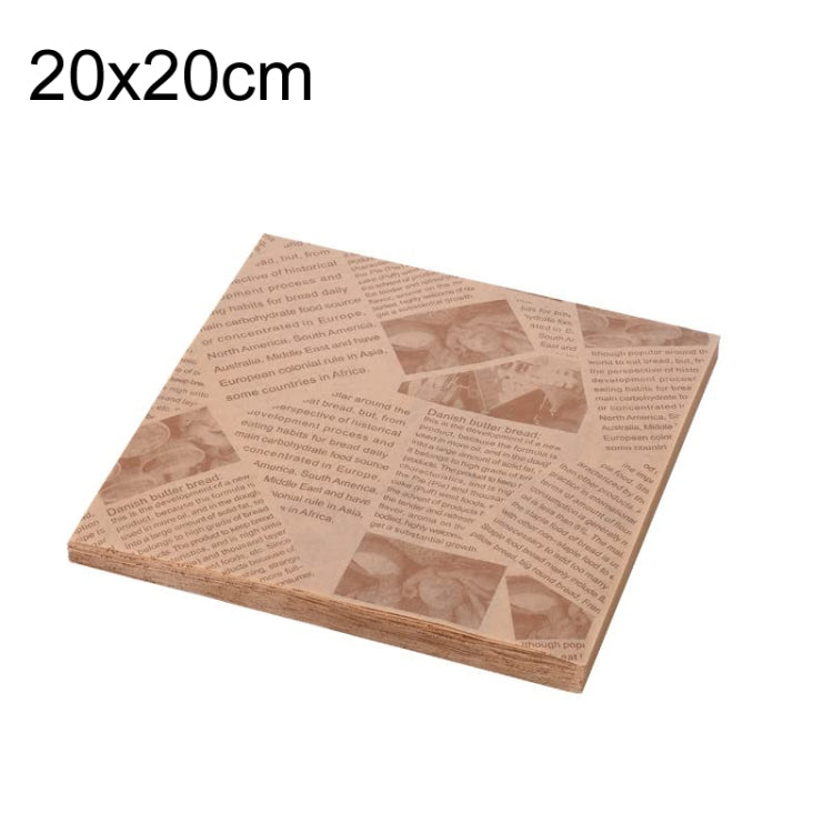500sheets /Pack Deli Greaseproof Paper Baking Wrapping Paper Food Basket Liners Paper 20 x 20cm Brown - Retail Packaging by PMC Jewellery | Online Shopping South Africa | PMC Jewellery | Buy Now Pay Later Mobicred