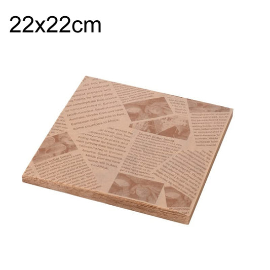 500sheets /Pack Deli Greaseproof Paper Baking Wrapping Paper Food Basket Liners Paper 22 x 22cm Brown - Retail Packaging by PMC Jewellery | Online Shopping South Africa | PMC Jewellery | Buy Now Pay Later Mobicred