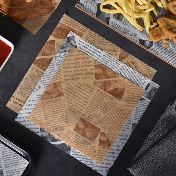 500sheets /Pack Deli Greaseproof Paper Baking Wrapping Paper Food Basket Liners Paper  20 x 20cm White
