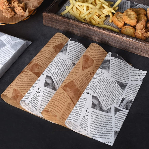 500sheets /Pack Deli Greaseproof Paper Baking Wrapping Paper Food Basket Liners Paper  20 x 20cm White