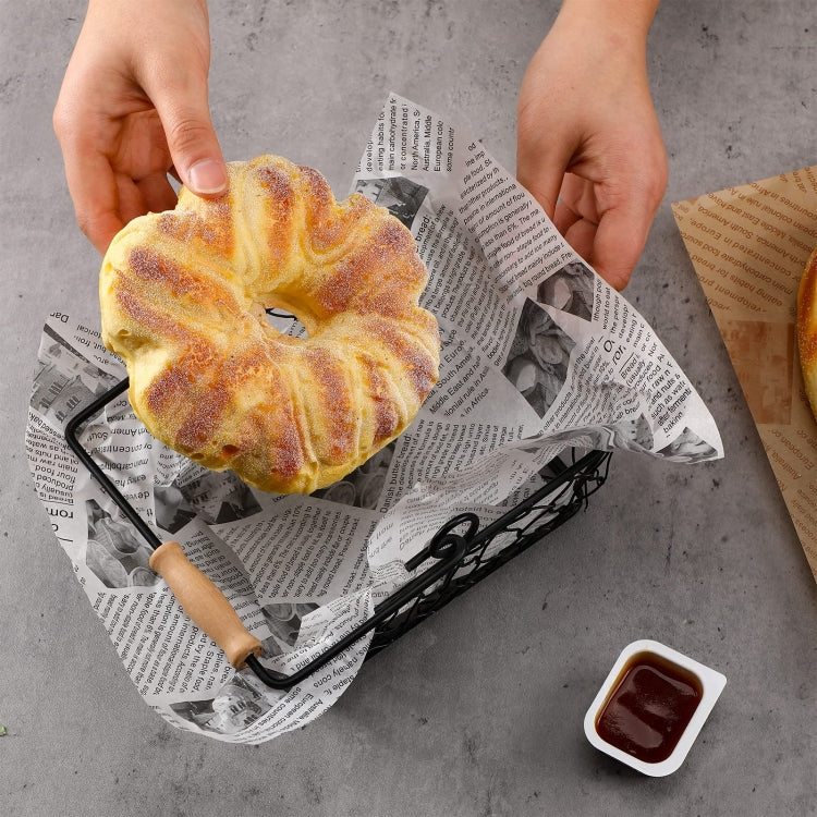 500sheets /Pack Deli Greaseproof Paper Baking Wrapping Paper Food Basket Liners Paper 20 x 20cm Brown - Retail Packaging by PMC Jewellery | Online Shopping South Africa | PMC Jewellery | Buy Now Pay Later Mobicred