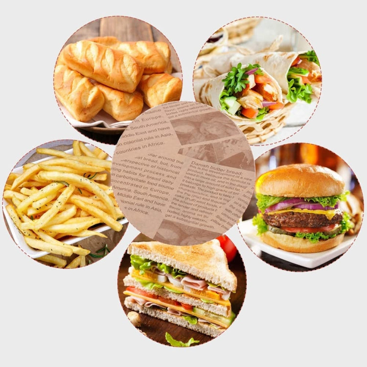 500sheets /Pack Deli Greaseproof Paper Baking Wrapping Paper Food Basket Liners Paper 22 x 22cm White