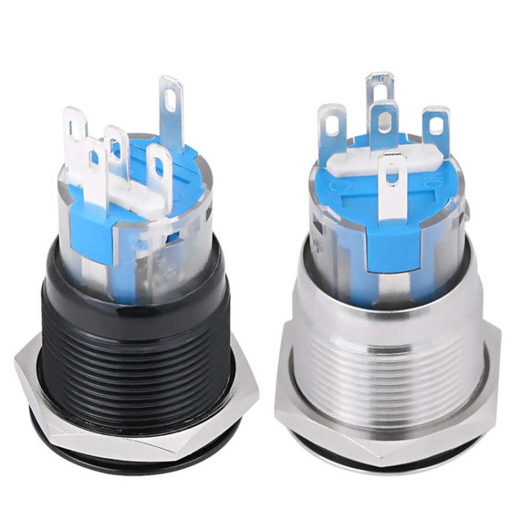 19MM Car Modification One-Button Start Switch Waterproof LED Metal Button(Silver) - Car Switches by PMC TechLife | Online Shopping South Africa | PMC TechLife | Buy Now Pay Later Mobicred