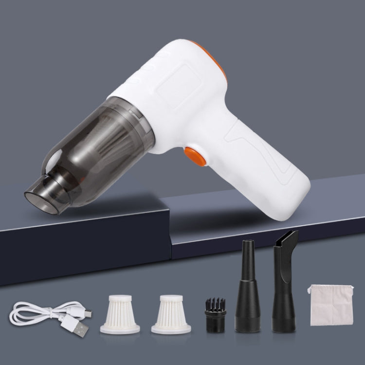 Car Vacuum Cleaner Large Suction Power Wireless Pump Inflatable Blower Handheld Small Vacuum Cleaner, Style: Brush 200W+2 Filters+Storage Bag (White) - Vacuum Cleaner by PMC TechLife | Online Shopping South Africa | PMC TechLife | Buy Now Pay Later Mobicred